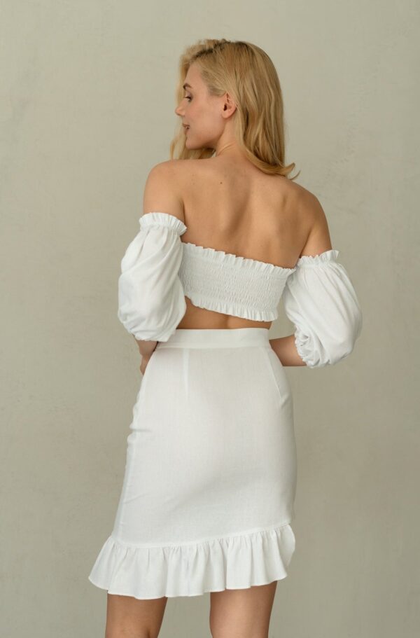 Alba straight skirt with ruffles - Image 3