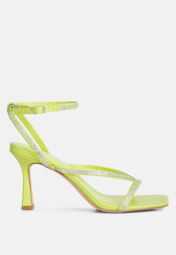 crush it diamante mid heel sandal