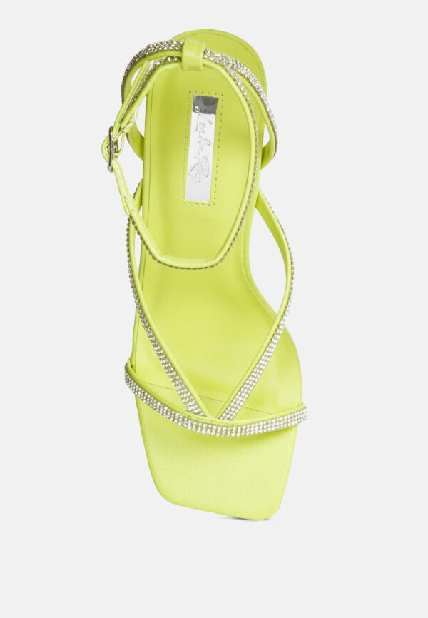 crush it diamante mid heel sandal - Image 4