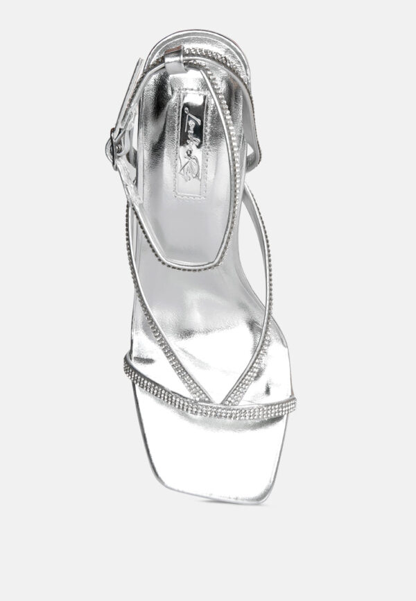 crush it diamante mid heel sandal - Image 9