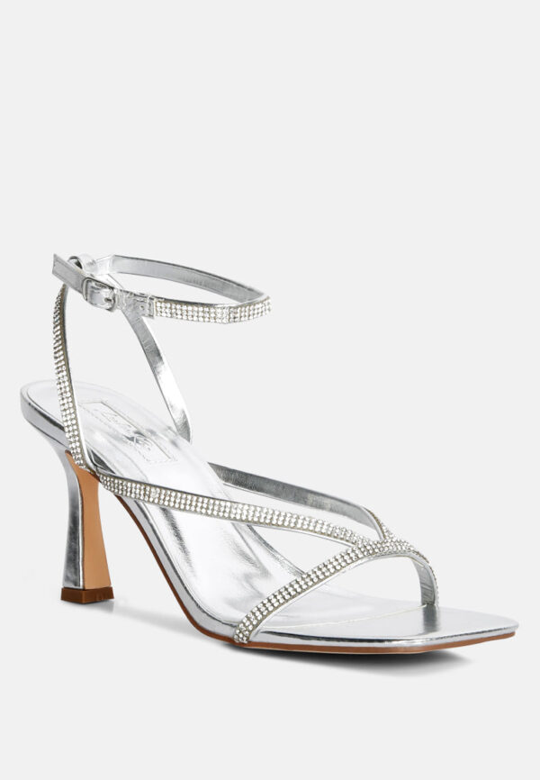 crush it diamante mid heel sandal - Image 7