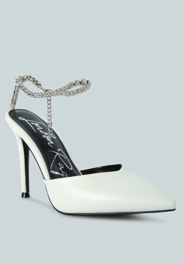 joyce diamante embellished stiletto mule sandals - Image 2