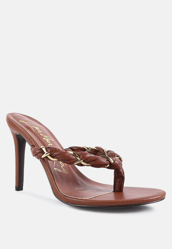 melodrama stiletto heel braided thong sandals - Image 7