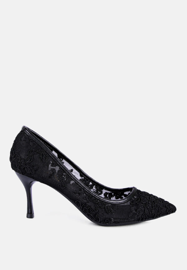 reunion lace mid heel pumps - Image 6