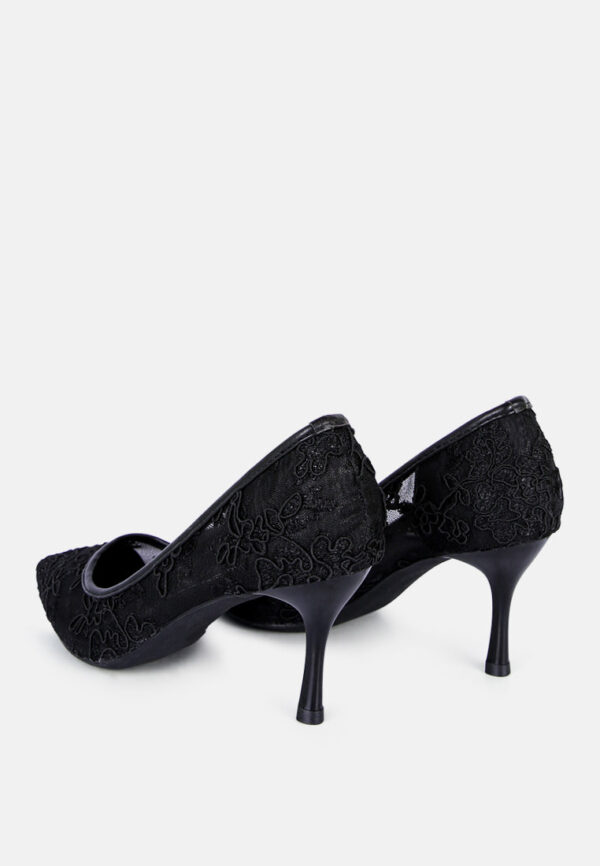 reunion lace mid heel pumps - Image 8